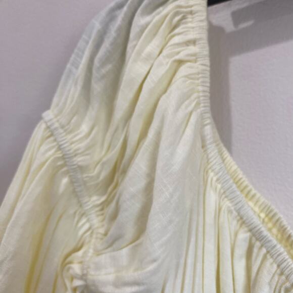 Cult Gaia Stella Dress Square Neckline Midi Length Linen Blend Dress Size Large - Picture 10 of 11